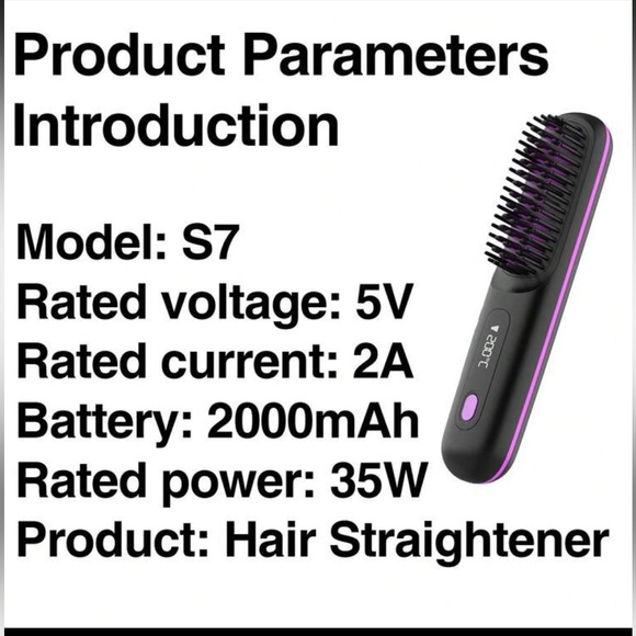 Hair Straightening Brush Portable - Picture 7 of 8